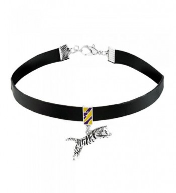 Synthetic Leather Charm Necklace Choker