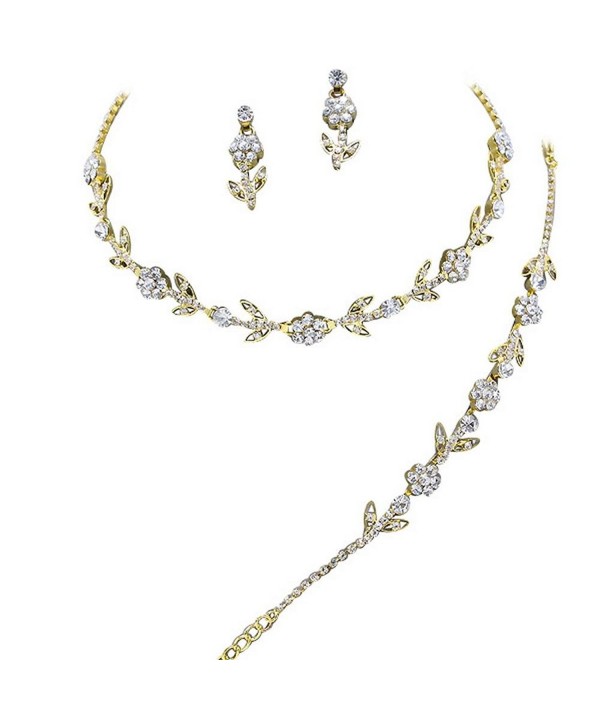 Elegant Crystal Bridesmaid Necklace Bracelet