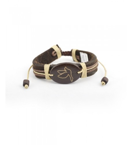 Adjustable Genuine Leather Bracelet Dove