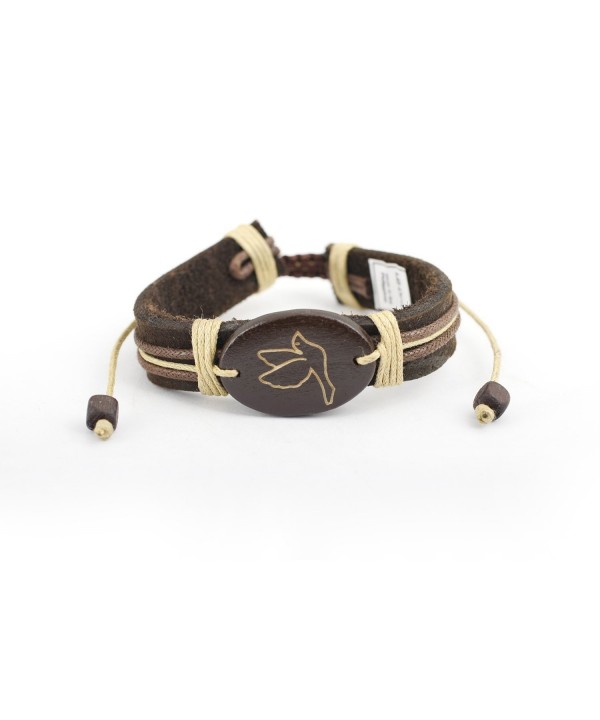 Adjustable Genuine Leather Bracelet Dove