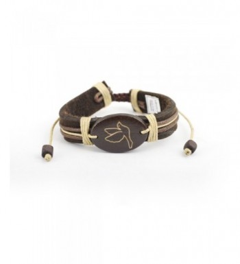 Adjustable Genuine Leather Bracelet Dove