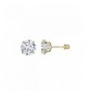 Yellow Superbright Setting Screwback Earrings
