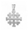 Sterling Templar Crusaders Jerusalem Pendant