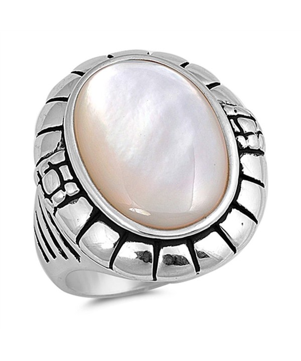 Simulated Mother Pearl Sterling Silver