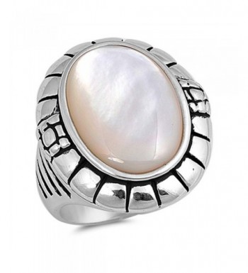 Simulated Mother Pearl Sterling Silver