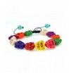 Mixed Colors Created Turquoise Buddha Bracelet
