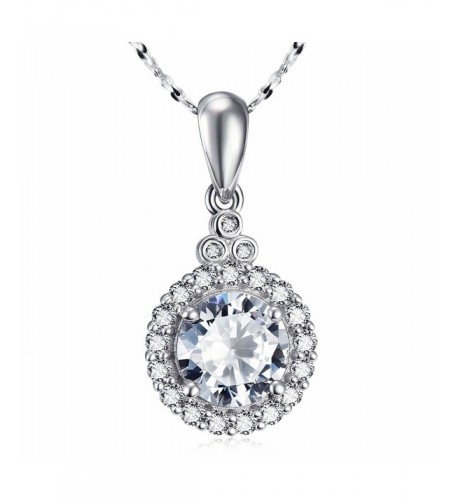 Sterling Silver Zirconia Pendant Necklace