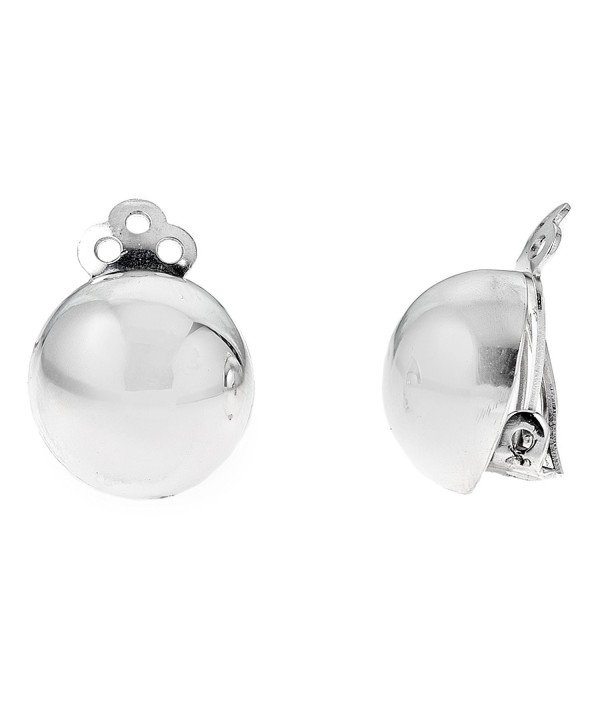 Sterling Silver Shiny Round Earrings