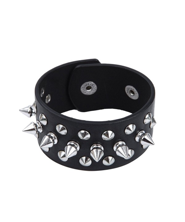 Premium Spike Studded Leather Bracelet