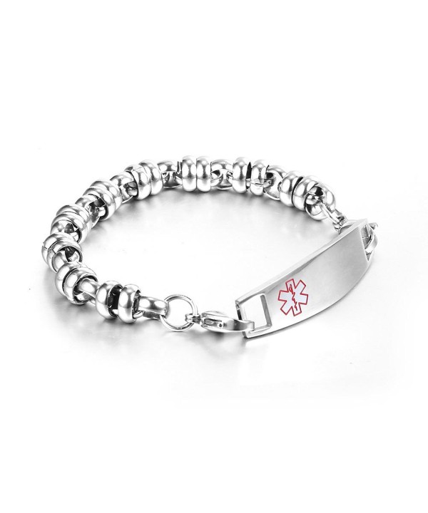 Custom Engraved Steel Medical Bracelet