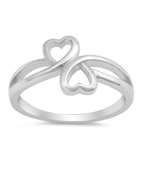 Infinity Heart Friendship Promise Ring New .925 Sterling Silver Band ...