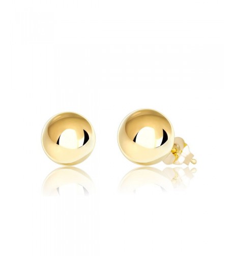 Yellow Gold Ball Stud Earrings