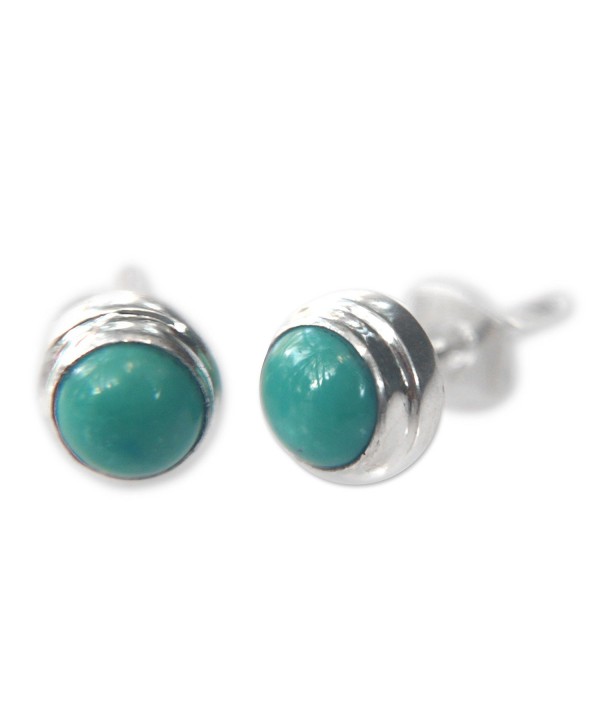 NOVICA Reconstituted Turquoise Sterling Earrings