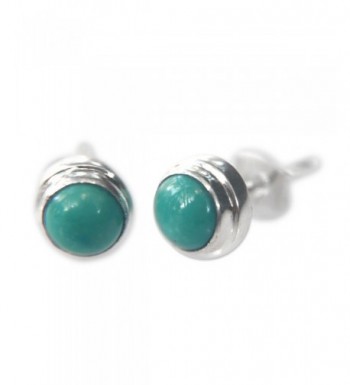 NOVICA Reconstituted Turquoise Sterling Earrings