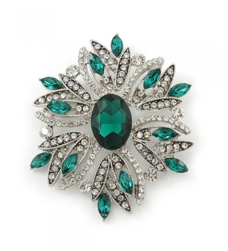 Stunning Emerald Austrian Crystal Corsage