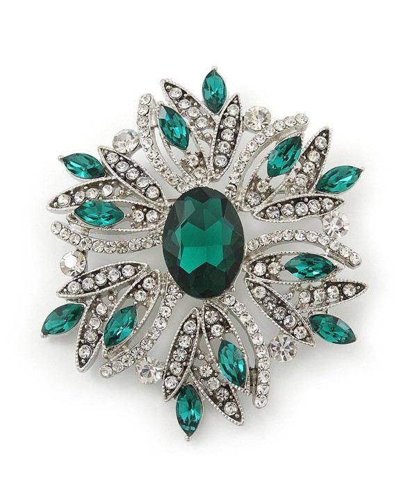 Stunning Emerald Austrian Crystal Corsage