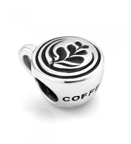 Sterling Silver Coffee Rosetta Heart