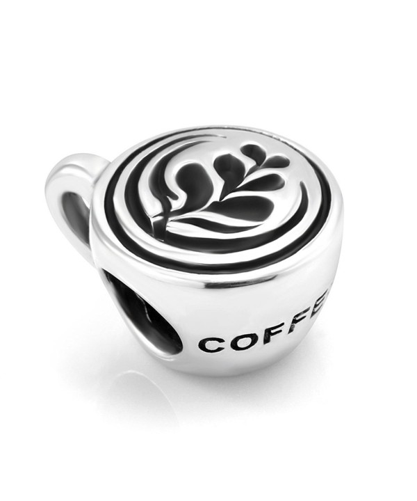 Sterling Silver Coffee Rosetta Heart