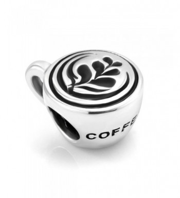 Sterling Silver Coffee Rosetta Heart