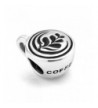 Sterling Silver Coffee Rosetta Heart