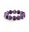 Purple Amethyst Gemstone Stretchy Bracelet