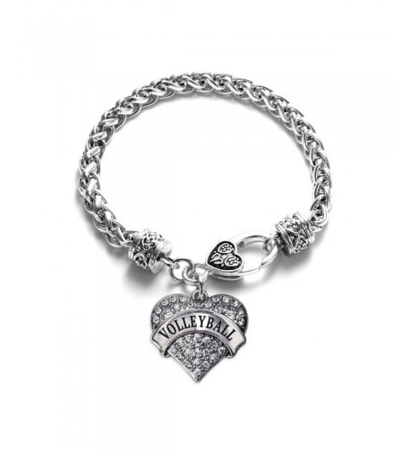 Volleyball Classic Silver Crystal Bracelet