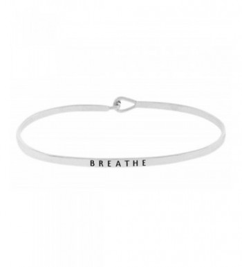 Inspirational BREATHE Positive Engraved Bracelet