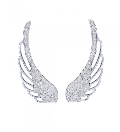 Chicinside Angel Crystal Earrings Silver