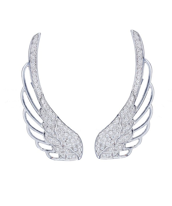 Chicinside Angel Crystal Earrings Silver