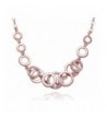 Fancydeli Plated Circle Necklace Crystals