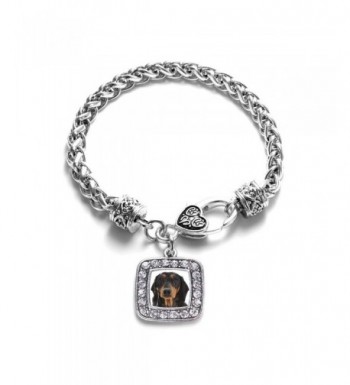 Dachshund Classic Silver Crystal Bracelet