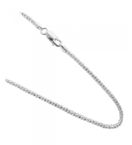 Pop corn Italian Sterling Silver Necklace