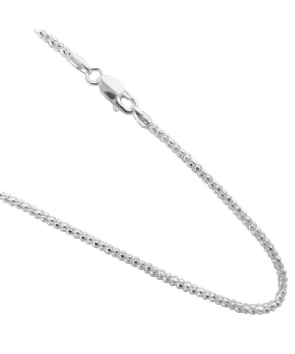 Pop corn Italian Sterling Silver Necklace