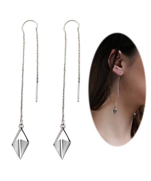 Threader Earring Chandelier Triangle Crystal