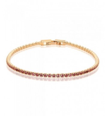 Tiny Plated Crystals Tennis Bracelet
