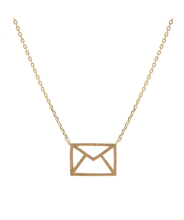 chelseachicNYC Handcrafted Brushed Envelope Necklace