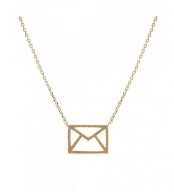 chelseachicNYC Handcrafted Brushed Envelope Necklace