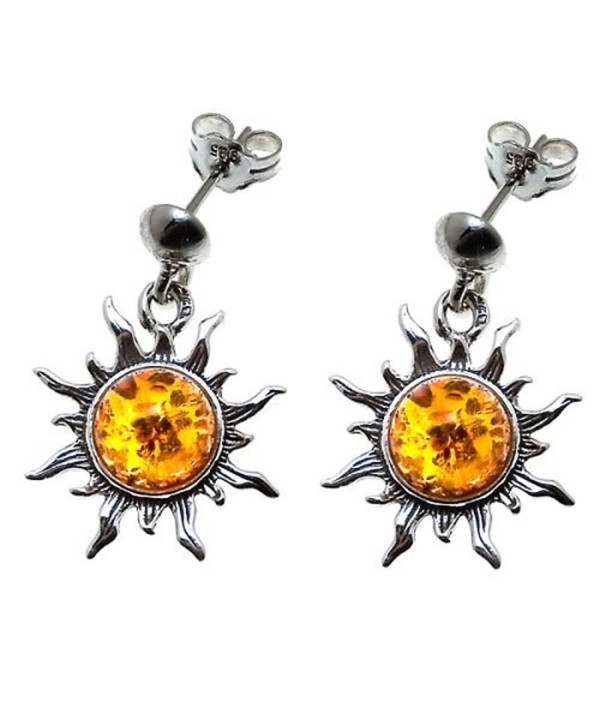 Sterling Silver Flaming Dangle Earrings