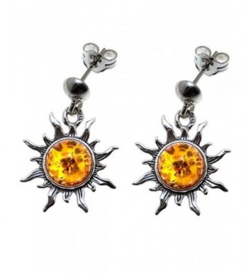 Sterling Silver Flaming Dangle Earrings