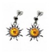 Sterling Silver Flaming Dangle Earrings