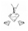 Stainless Steel Superman Pendant Silver