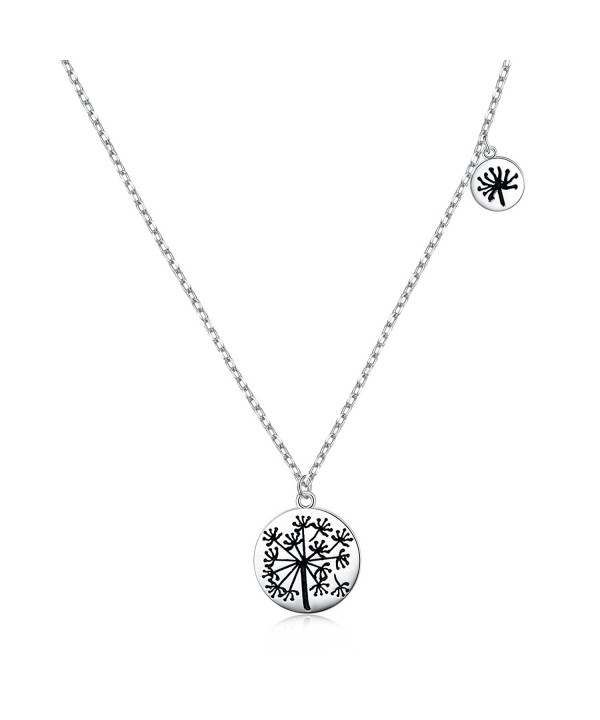 Mother Daughters Sterling Dandelion Necklace