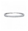 EVER FAITH Sterling Channel Set Bracelet