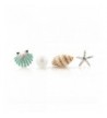 Laonato Earrings Scallop Simulated Starfish