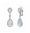 SELOVO Zirconia Wedding Earrings Silver