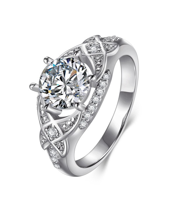 Womens Cubic Zirconia Wedding Engagement