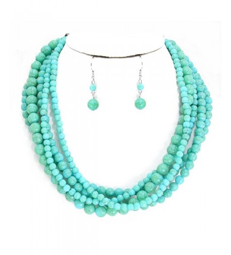Uniklook Collection Turquoise Simulated Stone Statement