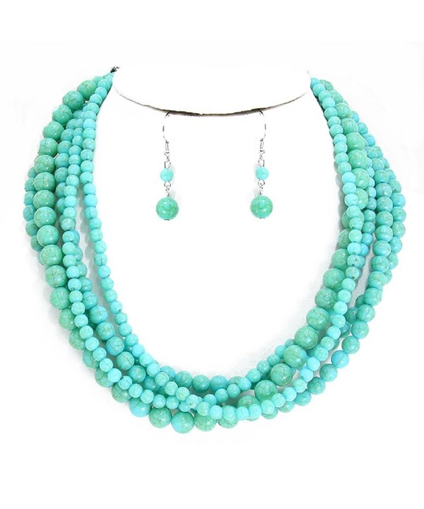 Uniklook Collection Turquoise Simulated Stone Statement