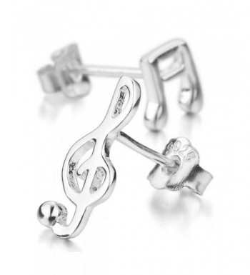 INBLUE Womens Sterling Earrings Musical