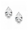 Mariell Earrings Pear Shaped Zirconia Solitaires